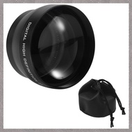 [M G L O] 52mm 2X Magnification Telephoto Lens for  AF-S 18-55mm 55-200mm Lens Camera