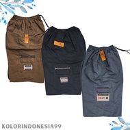 KolorIndonesia99 (3Pcs PACKAGE) Pants Men's SizeBIG 7/8 3/4 Below the Knee Men's Jumbo Drawstring Pa