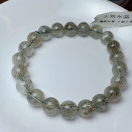Bracelet Green Tourmaline in Quartznatural ±18cm ±9.11mm 5A green rutile