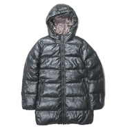 เสื้อโค้ทมีฮู้ดขนเป็ดไนลอน DUVETICA Kappa มือสอง ไซส์ 40 สีดำ รหัส D.037.00.MFG-1057R