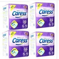 CARESS  Basic Unisex Adult Diaper Taped Extra Large XL 10"s x 4 Pack (40pcs)