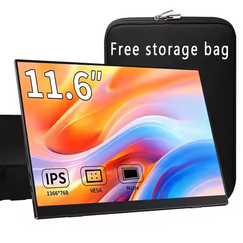 AHXJKA 11.6 Inch Portable Monitors 1366*768P HD 72%sRGB With Type-C Mini HDMI For Laptop Phone PS4/5