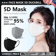 5D face mask 50PCS KN95 Mask 5D layers Butterfly Protective Mask DuckBill 5D Mask Morandi Earloop 3D Mask High Quality Water Column Pole Meltblown Not Single Use Beauty Facialreusable smooth breathing kn95 mask Malaysia