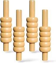 SPORTSYUVA Cricket Wooden Bails for Wicket Stump Set of 4 l Natural Wood.
