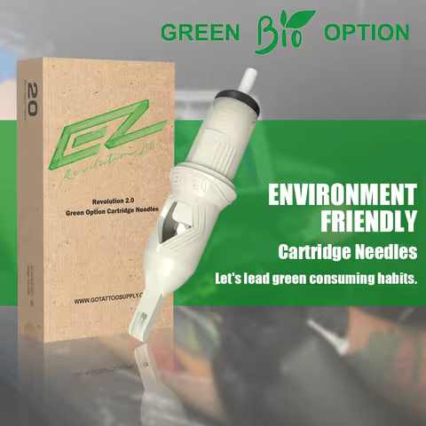 EZ Revolution 2.0 Cartridge Tattoo Needles Biodegradable RL RM Tattoo Cartridge Needles Permanent Ma