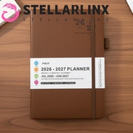STELLARLINX 2026-2027 Schedule Book, A5 English Agenda Planner Notebook, Week Planner Simple Multi F
