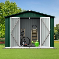 [xigai] 8ft×6ft Metal Garden Shed Outdoor Storage Shed with Apex RoofLarge Waterproof Garde Tool Hou