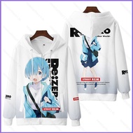 RE Zero Anime Jacket - Unisex Long Sleeve Zipper Fashion Coat | Loose Fit Outerwear