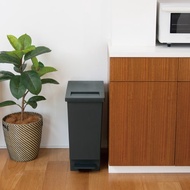 日本TONBO  UNEED系列推蓋踩踏雙用型垃圾桶-純色系30L