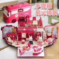 Children's Pretend Play Toys3-5Year-old Girl Bus RV Princess Dollhouse Girl Birthday Gift61 Q4UA