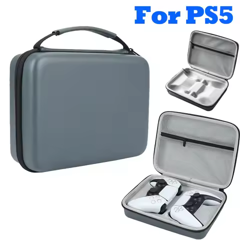 Carrying Case for Sony PS4 PS5 DualSense DualShock Hard Shell EVA Storage Bag Shockproof Travel Wire