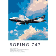 2025 Aircraft Air Force Boeing 737/747/777/787Airbus A319/320/530 Aircraft Poster Canvas Paintings W