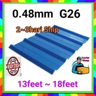 (3hari Ship)0.48mm G26 Metal Deck Paling Tebal (13Feet~18Feet) (MD)