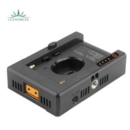 For NP-F Battery Charger Battery Adapter Plate with DC12V DC8V USB-A Output Cold Shoe Adapter 1/4 In