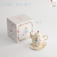 Violet Flamingo ชุดน้ำชา Alice and the Rabbit ชุดกาน้ำชาพร้อมแก้วและจานรอง