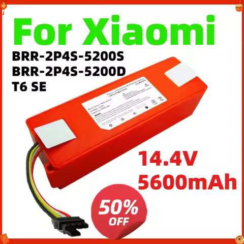 Compatible Xiaomi Roborock S5 S6 S7 T4 T6 T7 Max Vacuum Robot 14.4V 5600mAh BRR-2P4S-5200S 5200D SE 
