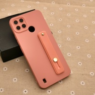 Carristo Realme C21Y / Realme C25Y Simple Back Silicone Case with I-Ring Ring Soft TPU Cover Casing 