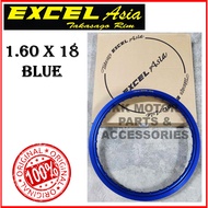 [100% ORIGINAL ] TAKASAGO EXCEL ASIA ALLOY RIM 1.60x18 160x18 160X18 160/18 BLUE (BIRU) / GELONG GEL