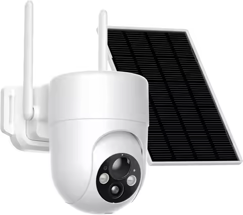 Wireless Solar Security Camera with 2K Color Night Vision, 360° View, Battery Powered, WiFi & Instan