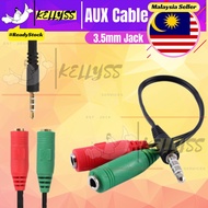 3.5mm AUX Splitter | 3.5mm AUX Audio Phone Jack Male to 2x 3.5mm Female SPLITTER | AUX AUDIO CABLE O