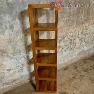 almari rak sudut jati jepara