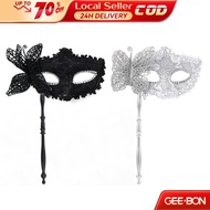 GEEBON Halloween Party Mask With Holding Stick Masquerade Mask Venetian Half Face Masks For Women