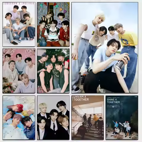 Kpop Korean Boy Group TXT Poster Art With Prints Home Bedroom Living Room Decoration Gift