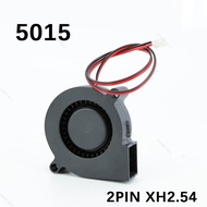 DC 12V 5015 50x50x15mm 2Pin Turbo Blower Dual Hydraulic Bearing Brushless Cooling Fan for 3D Printer