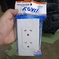 Royu brand duplex universal outlet w/ ground aircon outlet wide series WD913