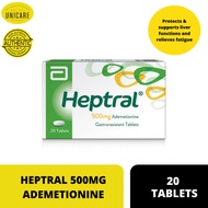 HEPTRAL 500MG ADEMETIONINE 20 TABLETS
