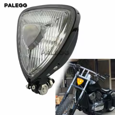 5" Mini Thin section Triangle Motorcycle Headlight light Head lamp for Custom Motorcycle Chopper Bob