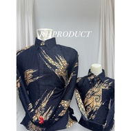 NAVY DOBBY BATIK LONG-SLEEVED DOBBY/ BATIK/