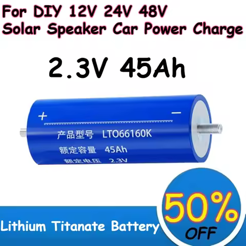Lto66160K Lithium Titanate Battery 2.3V 45Ah Large Capacity for DIY 12V 24V 48V Solar Speaker Car Po