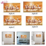 Abbraccia 7 White Running Horses Wall Art Animal Painting Housewarming Gift Fashion Artwork Canvas P