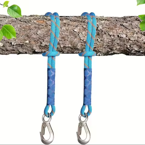 1PC Nylon Swing Connector Strap 200KG Load Stainless Steel Hook Hammock Yoga Suspension Rope Outdoor