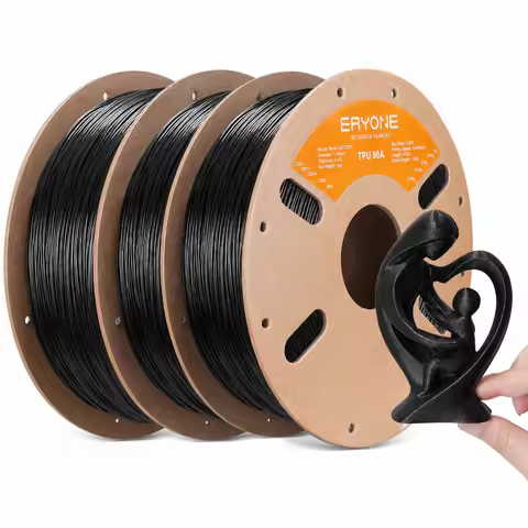 ERYONE 3KG TPU 90A Premium Filament 3D Print,Multicolor Available,3kg tpu 90a filament big sale 1.75