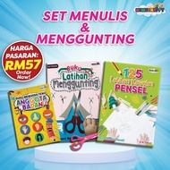 [MOMMYHAPPY] SET LATIHAN MENULIS DAN MENGGUNTING | BUKU AKTIVITI KANAK-KANAK | GUNTING SELAMAT | PRASEKOLAH |