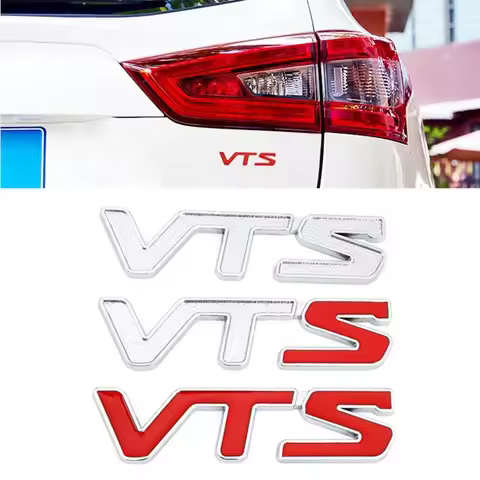 3D Metal VTS Logo Rear Trunk Side Fender Emblem Badge Sticker Decals For Citroen C3 Aircross C4 Pica