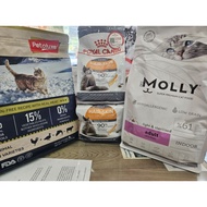 3in1 super premium catfood mix royal canin hair and skin/ petoluxe grainfree/ molly indoor chicken r