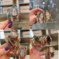 BV Three-Circle Snake Watch Gilt Snake Shadow Wrist Watch Fashion Quartz Female Watch Classic Snake 