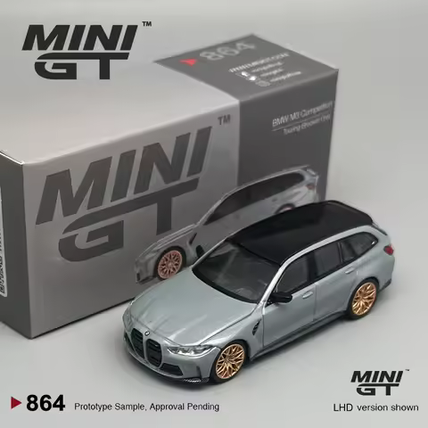 MINIGT 864 Metallic grey BMW M3 Competition Touring Brooklyn 1:64 alloy car Model