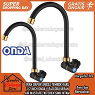ONDA Kran Dapur Cuci Piring Angsa Tembok Kaku V 640 GBU 1/2” KERAN Wastafel Kitchen Sink LEHER AIR B