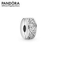 Pandora Clear Pavé Clip Charm เครื่องประดับ   คลิปชาร์ม ชาร์มสีเงิน สีเงิน ชาร์มเงิน เงิน ชาร์มสร้อย