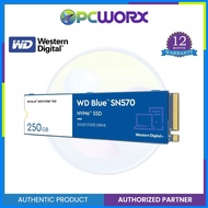 ⏘ ▨  ⏉ Western Digital WD SN570 250GB Blue M.2 NVMe PCIe Gen3 2280 SSD