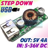 Step Down USB 1 Slot in 5-36v DC Charger Solar Panel Aki Motor Mobil