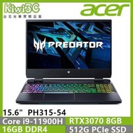 奇異果3C ACER PH315-54-94W7 i9-11900H/16G/512Ge/RTX3070-8G/15.6