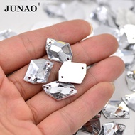 13x18mm 18*25mm Clear Crystal Sew On Rhombus Rhinestones Flatback Fancy Acrylic Stone For