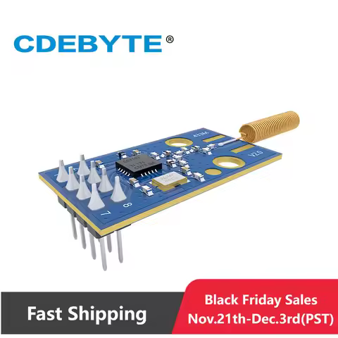 4PCS CC1101 Wireless Transceiver Module 433MHz 10dBm SPI SMD DIP E07-M1101D-TH Spring Antenna RF Tra