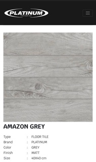 Keramik Platinum 40x40 Amazon Grey Matt