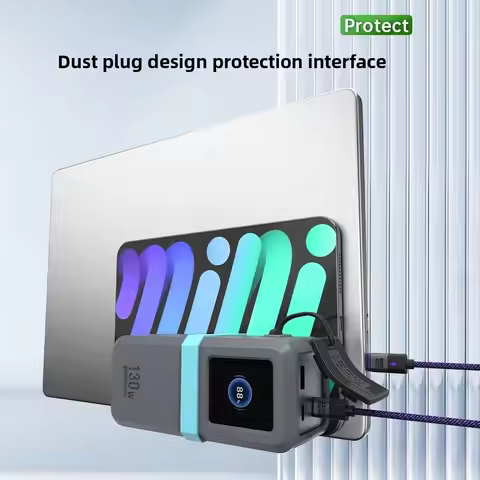 Silicone Case For Ugreen 130W/100W 20000mAh Power Bank Portable Travel-Friendly Design with Data Cab